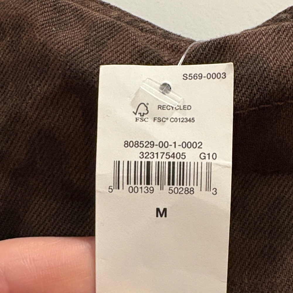 NWT GAP Denim Brown Animal Print Dress (Size M) - Picture 6 of 6